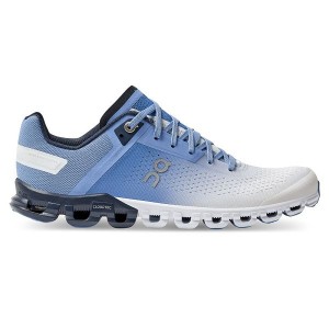 Women's On Running Cloudflow Road Running Shoes Blue / White | 8476123_MY