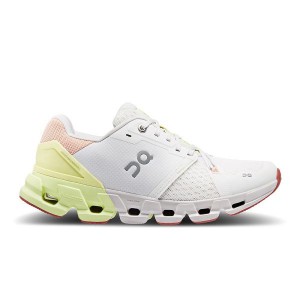 Women's On Running Cloudflyer 4 Road Running Shoes White / Yellow | 2350186_MY