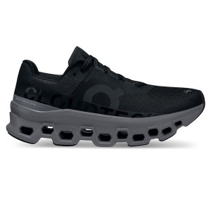 Women's On Running Cloudmonster Road Running Shoes Black | 4351792_MY