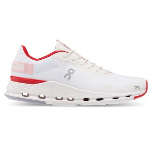 Women's On Running Cloudnova Form Sneakers White / Red | 2973061_MY
