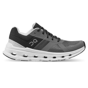 Women's On Running Cloudrunner Road Running Shoes Grey / Black | 8365127_MY
