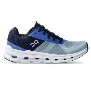Women's On Running Cloudrunner Road Running Shoes Blue / Navy | 6379581_MY