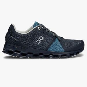 Women's On Running Cloudstratus 1 Road Running Shoes Navy | 2837451_MY