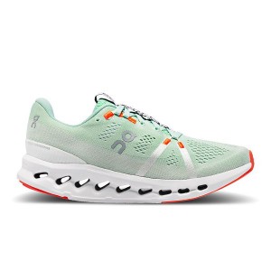 Women's On Running Cloudsurfer Road Running Shoes Green / White | 3429810_MY