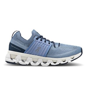 Women's On Running Cloudswift 3 Road Running Shoes Blue / White | 8095274_MY