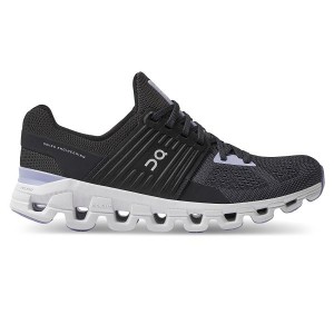 Women's On Running Cloudswift Road Running Shoes Black / Lavender | 6230548_MY