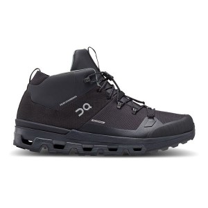Women's On Running Cloudtrax Waterproof Hiking Boots Black | 6471058_MY