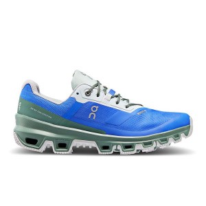 Women's On Running Cloudventure Waterproof Hiking Shoes Blue / Dark Green | 4253608_MY