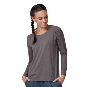 Women's On Running Comfort Long-T T Shirts Grey | 348729_MY