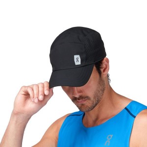 Women's On Running Lightweight Caps Black | 2890534_MY