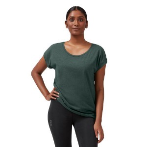Women's On Running On-T 1 T Shirts Dark Green | 5317489_MY