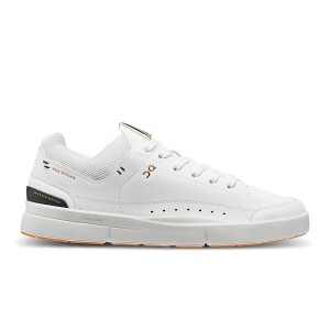 Women's On Running THE ROGER Centre Court Sneakers White / Olive | 8201763_MY