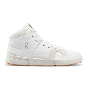 Women's On Running THE ROGER Clubhouse Mid Sneakers White | 7340851_MY