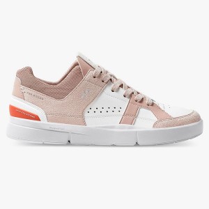 Women's On Running THE ROGER Clubhouse Sneakers Rose / White | 9328740_MY