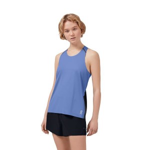 Women's On Running Tank-T 2 Tanks Blue / Black | 7153904_MY