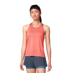 Women's On Running Tank-T 2 Tanks Coral | 6209785_MY