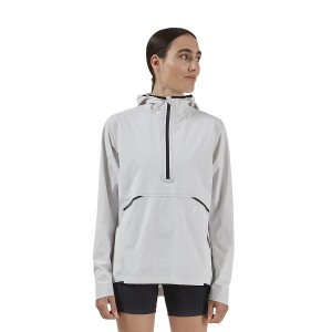 Women's On Running Waterproof Anorak Jackets White | 8401253_MY