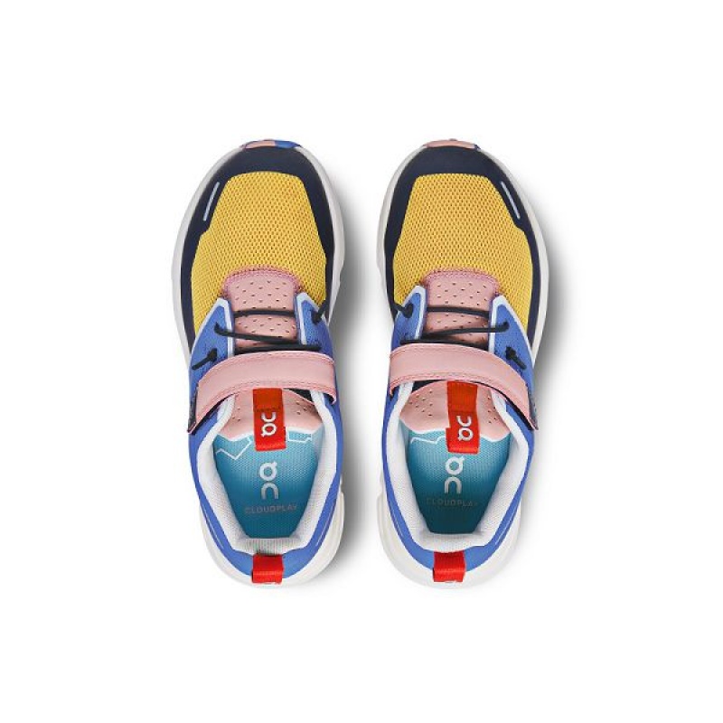 Kids' On Running Cloud Play Running Shoes Blue / Yellow | 6074819_MY