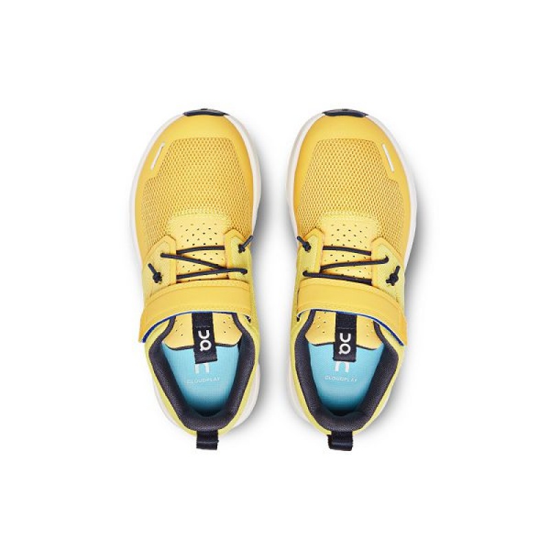 Kids' On Running Cloud Play Running Shoes Mustard / White | 671342_MY