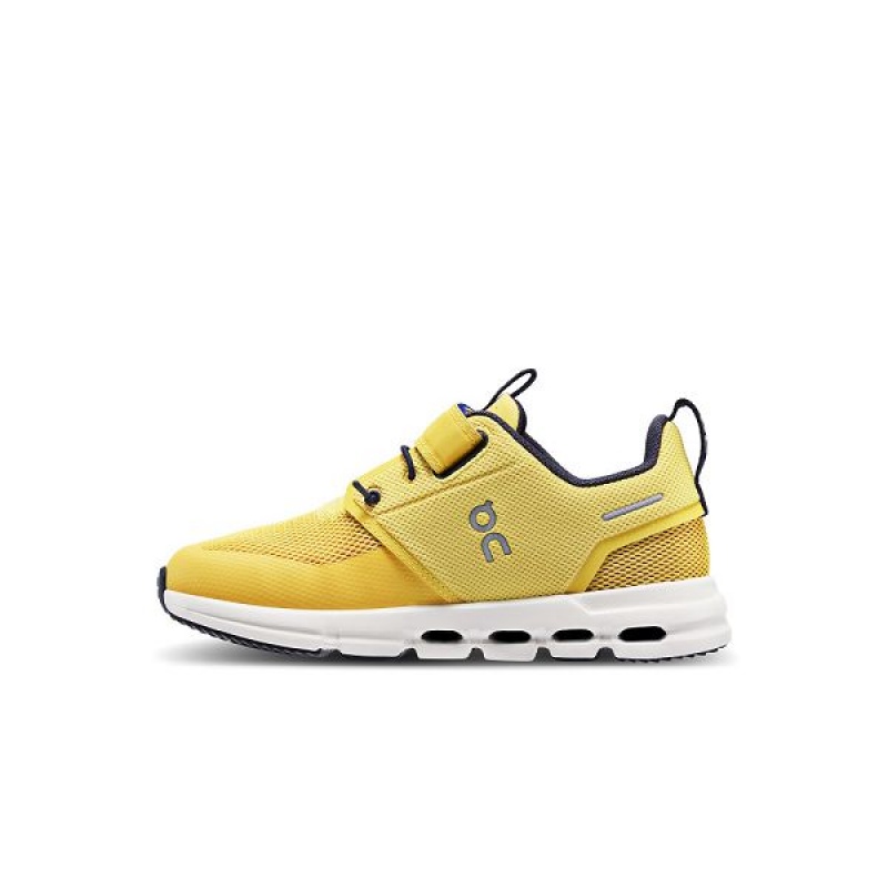 Kids' On Running Cloud Play Running Shoes Mustard / White | 671342_MY