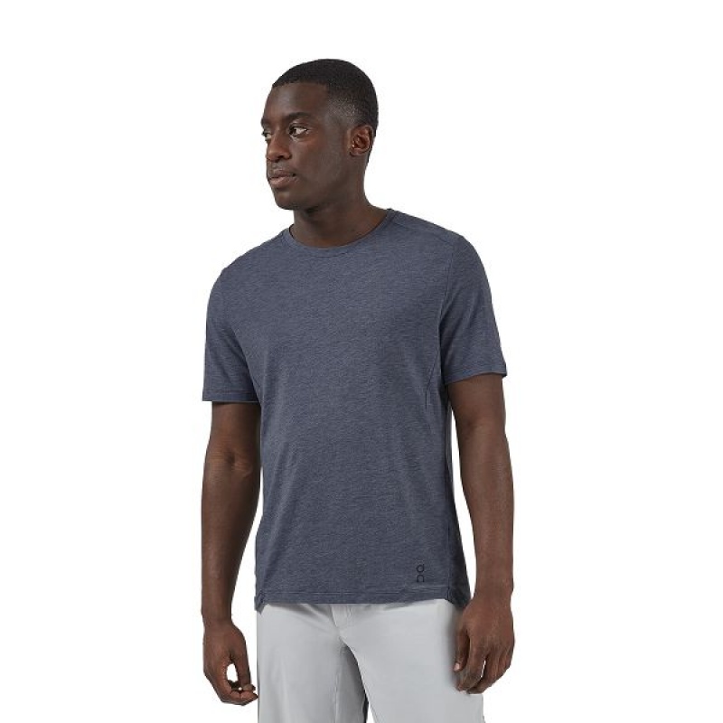 Men\'s On Running Active-T T Shirts Dark Grey | 2180453_MY