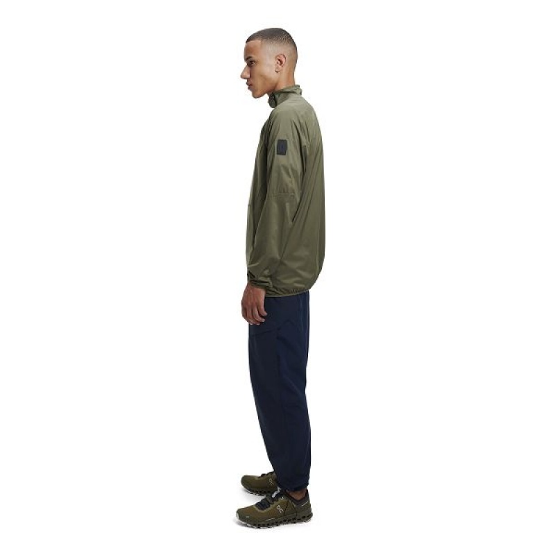 Men's On Running Active Jackets Olive | 9267430_MY