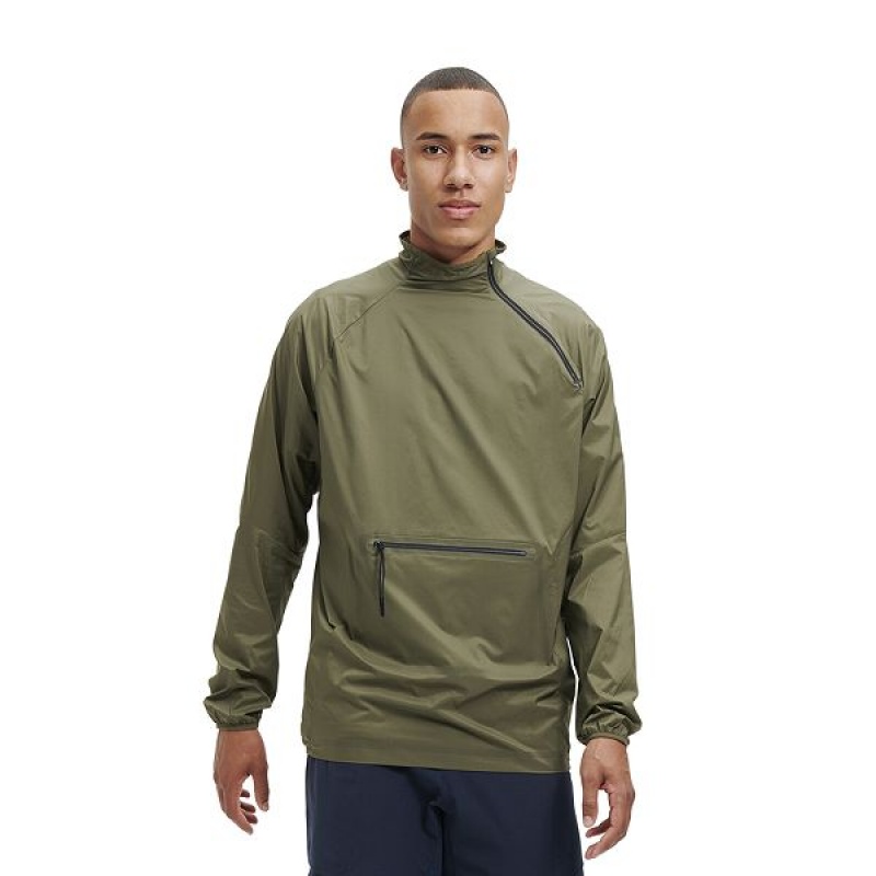 Men\'s On Running Active Jackets Olive | 9267430_MY