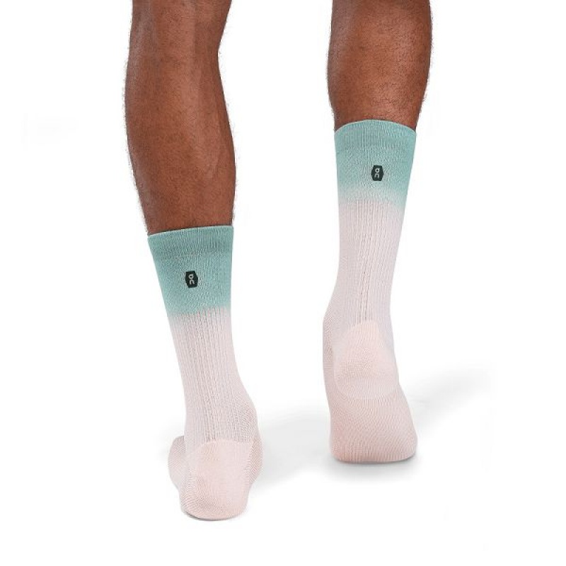 Men's On Running All-Day Socks Pink / Green | 8145962_MY