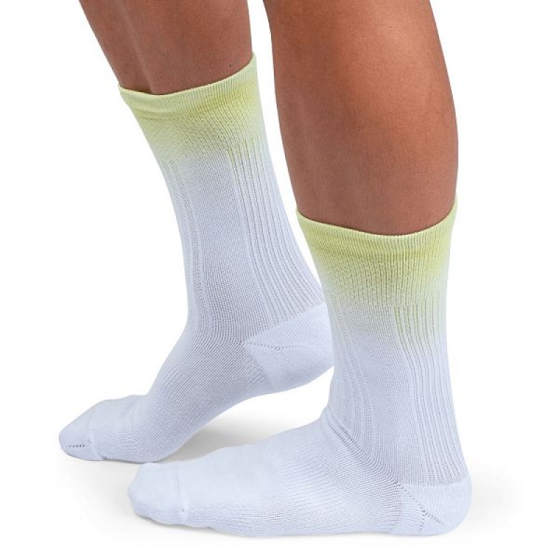 Men\'s On Running All-Day Socks White / Yellow | 4536978_MY