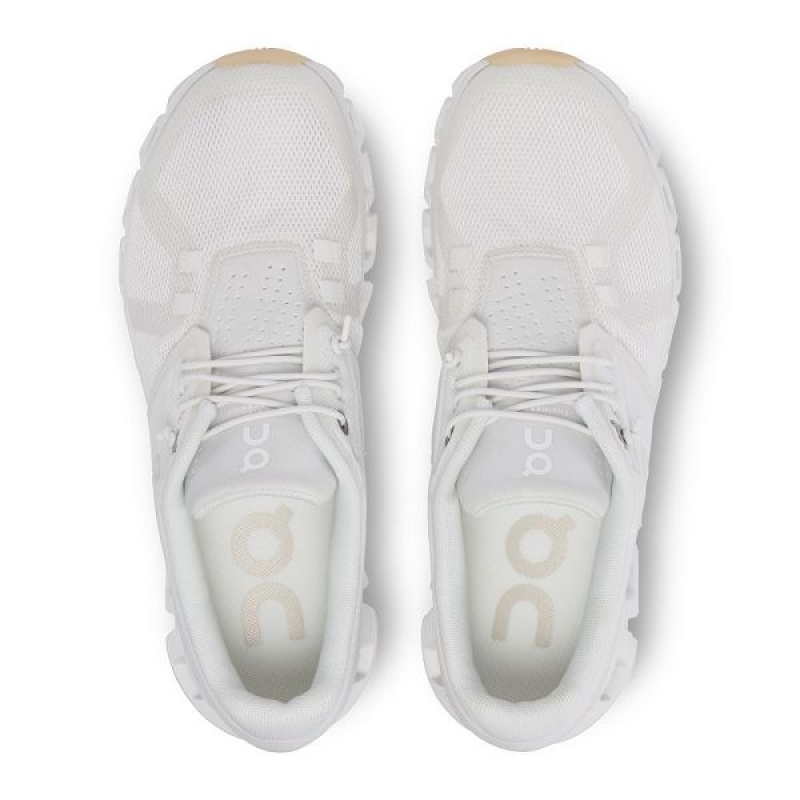 Men's On Running Cloud 5 Undyed Road Running Shoes White | 5384906_MY