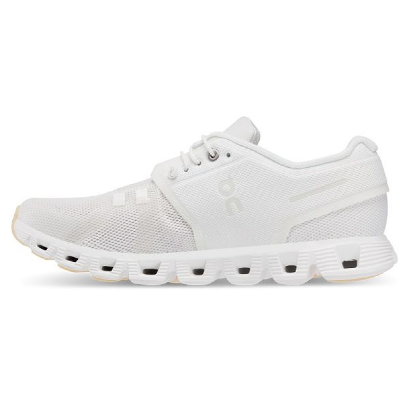 Men's On Running Cloud 5 Undyed Road Running Shoes White | 5384906_MY