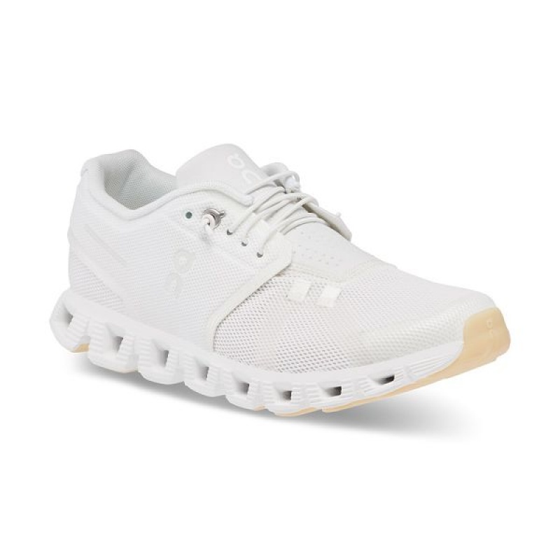 Men's On Running Cloud 5 Undyed Road Running Shoes White | 5384906_MY