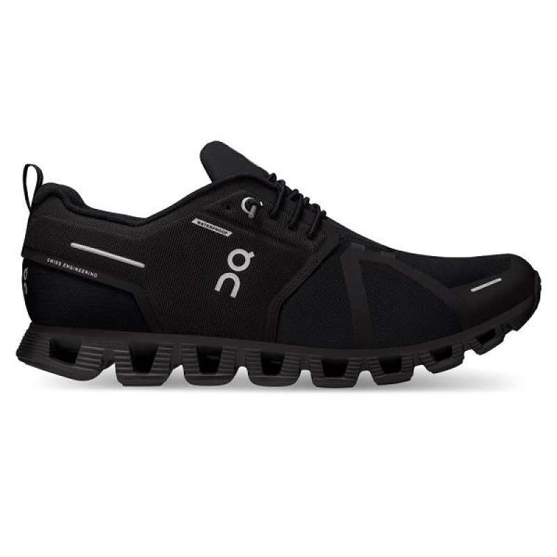 Men\'s On Running Cloud 5 Waterproof Sneakers Black | 8314950_MY