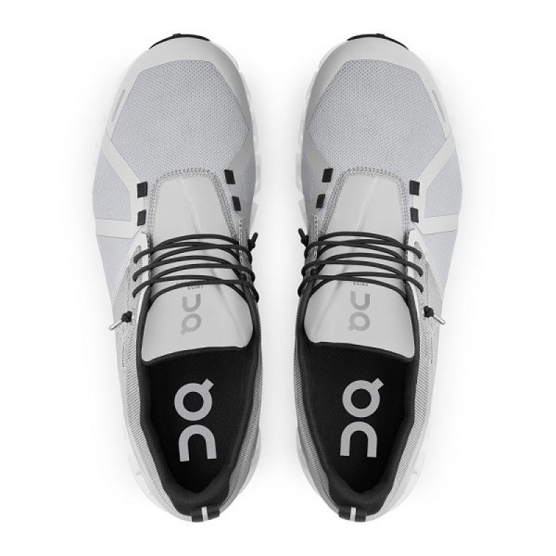 Men's On Running Cloud 5 Waterproof Sneakers Grey / White | 5412608_MY