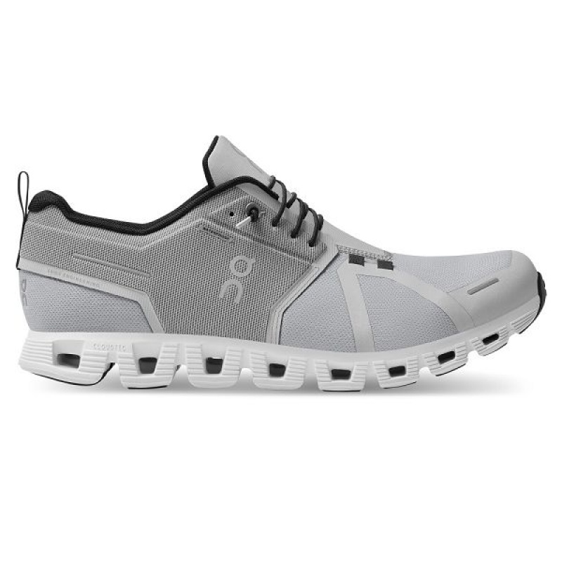Men\'s On Running Cloud 5 Waterproof Sneakers Grey / White | 5412608_MY