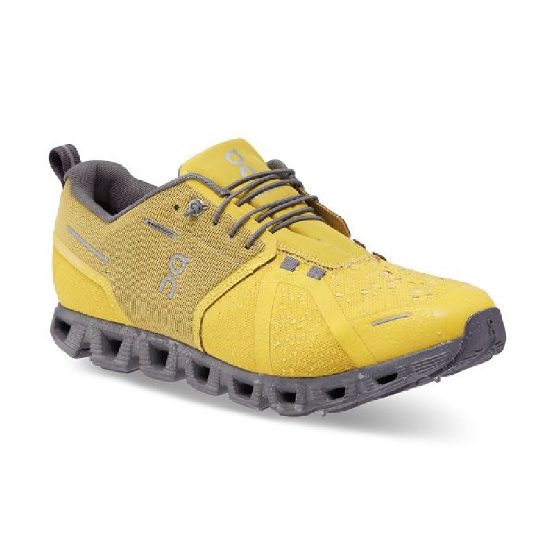 Men's On Running Cloud 5 Waterproof Sneakers Mustard | 8095176_MY