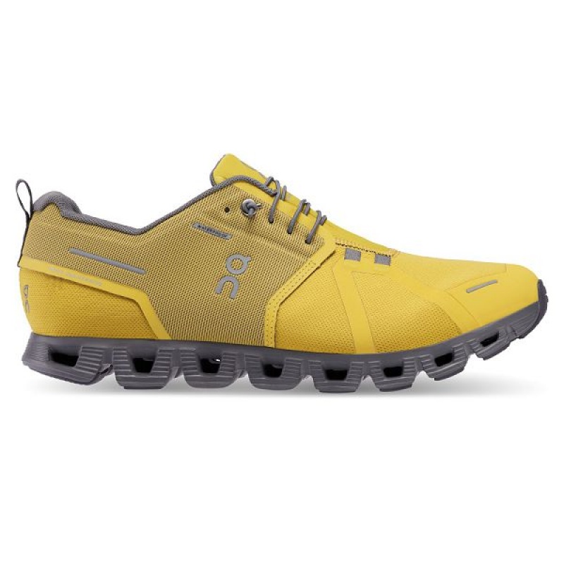 Men\'s On Running Cloud 5 Waterproof Sneakers Mustard | 8095176_MY