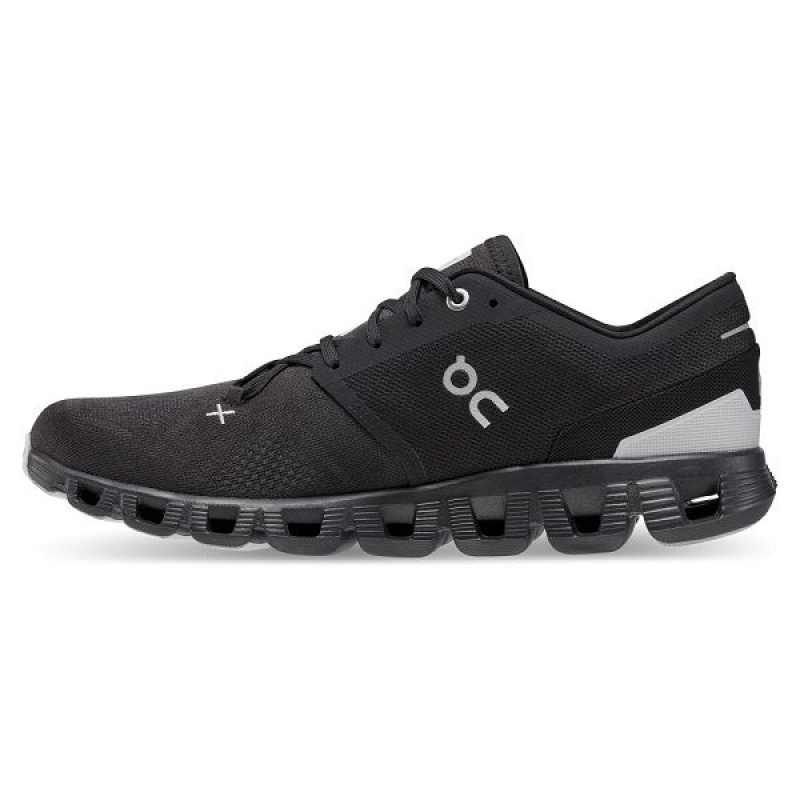 Men's On Running Cloud X 3 Road Running Shoes Black | 8671309_MY