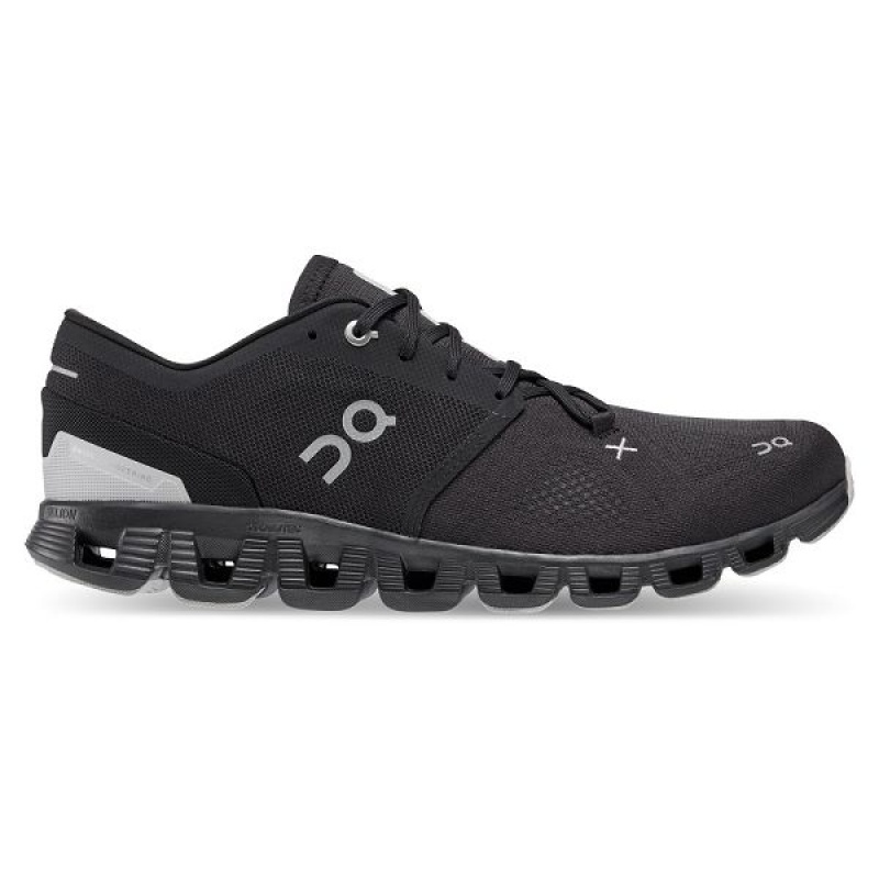 Men\'s On Running Cloud X 3 Road Running Shoes Black | 8671309_MY