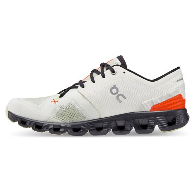 Men's On Running Cloud X 3 Road Running Shoes White | 3952416_MY