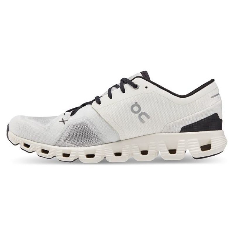 Men's On Running Cloud X 3 Road Running Shoes White / Black | 7256834_MY