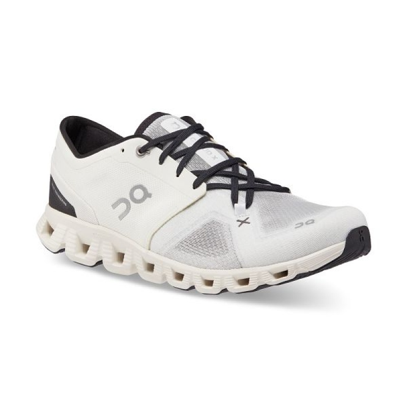 Men's On Running Cloud X 3 Road Running Shoes White / Black | 7256834_MY