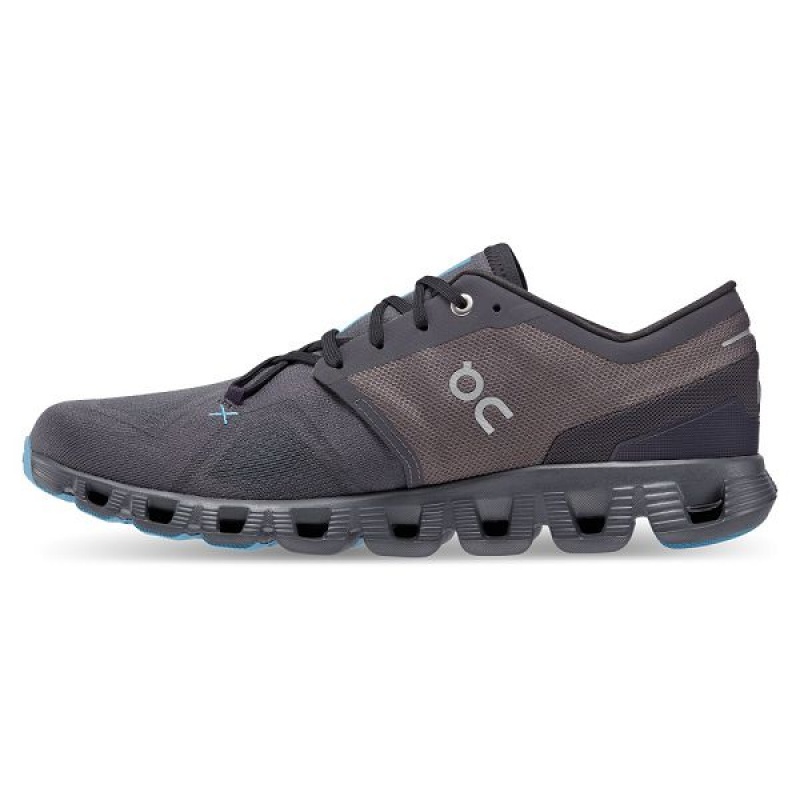 Men's On Running Cloud X 3 Road Running Shoes Grey | 817435_MY