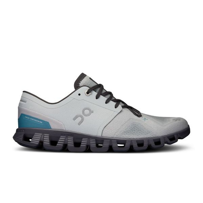 Men\'s On Running Cloud X 3 Road Running Shoes Grey | 4379256_MY