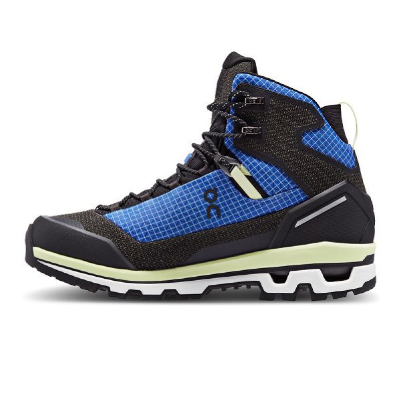 Men's On Running Cloudalpine Waterproof Hiking Boots Blue / Light Green | 4713965_MY