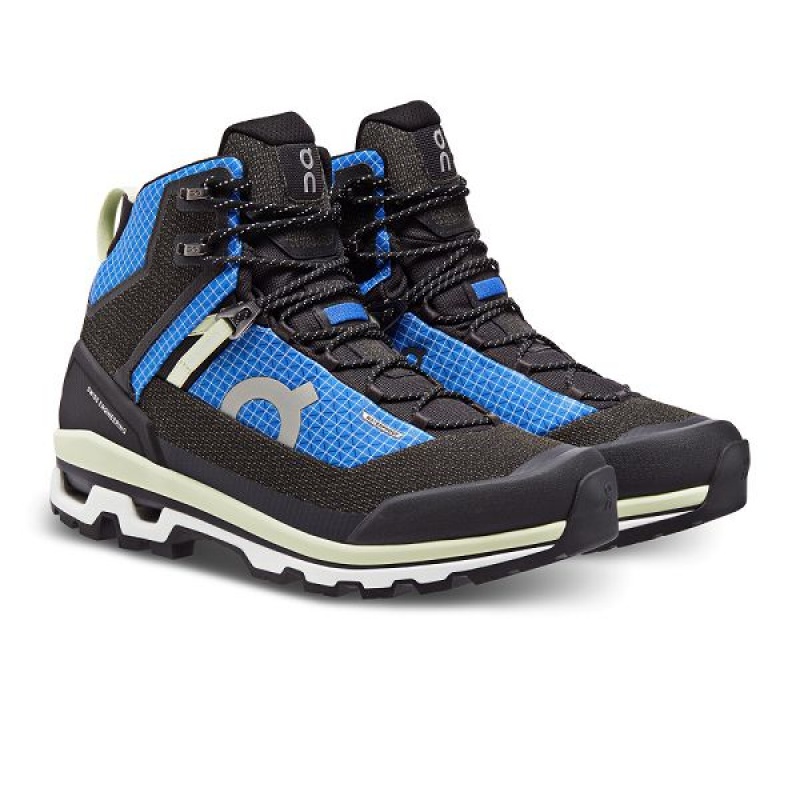 Men's On Running Cloudalpine Waterproof Hiking Boots Blue / Light Green | 4713965_MY