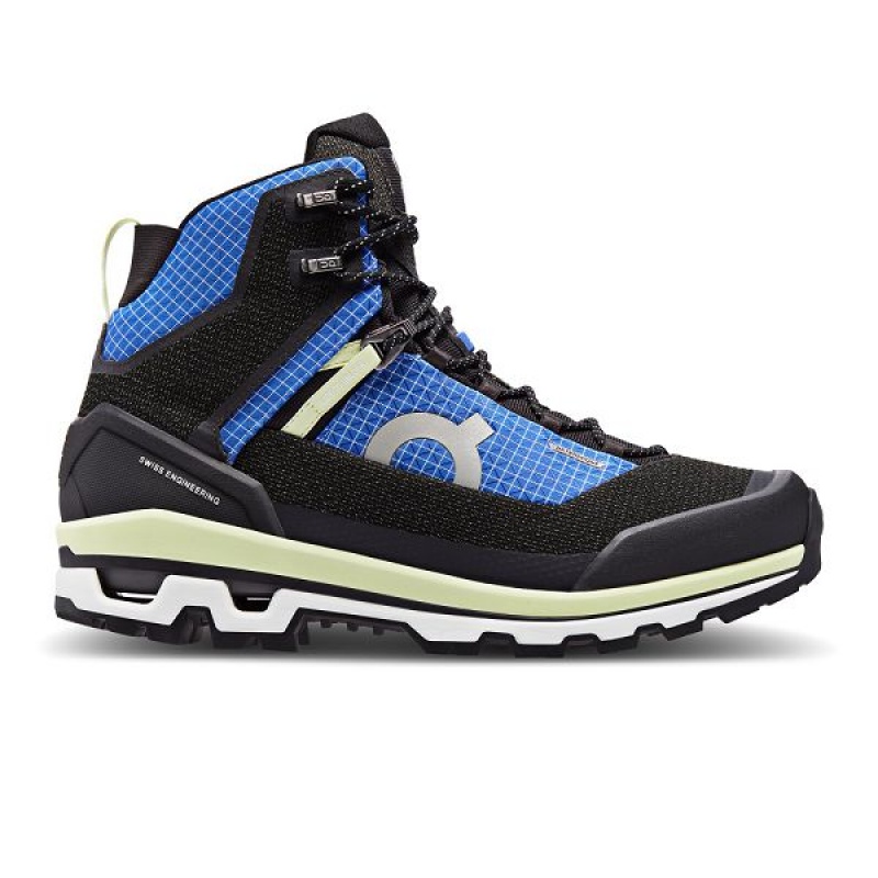 Men\'s On Running Cloudalpine Waterproof Hiking Boots Blue / Light Green | 4713965_MY