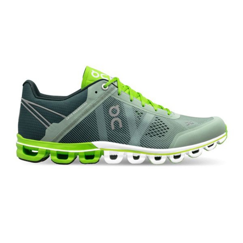 Men\'s On Running Cloudflow 1 Road Running Shoes Green | 8659732_MY