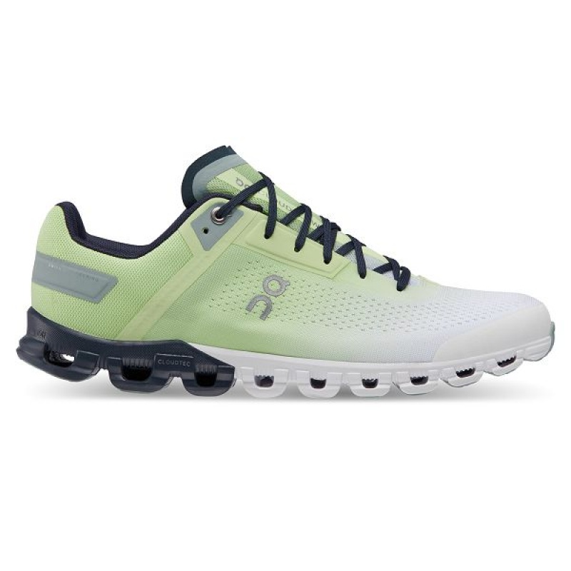 Men\'s On Running Cloudflow Road Running Shoes Green / White | 3524069_MY