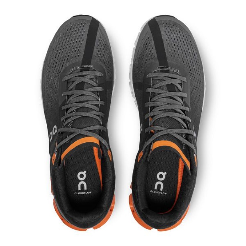 Men's On Running Cloudflow Road Running Shoes Black | 8734510_MY